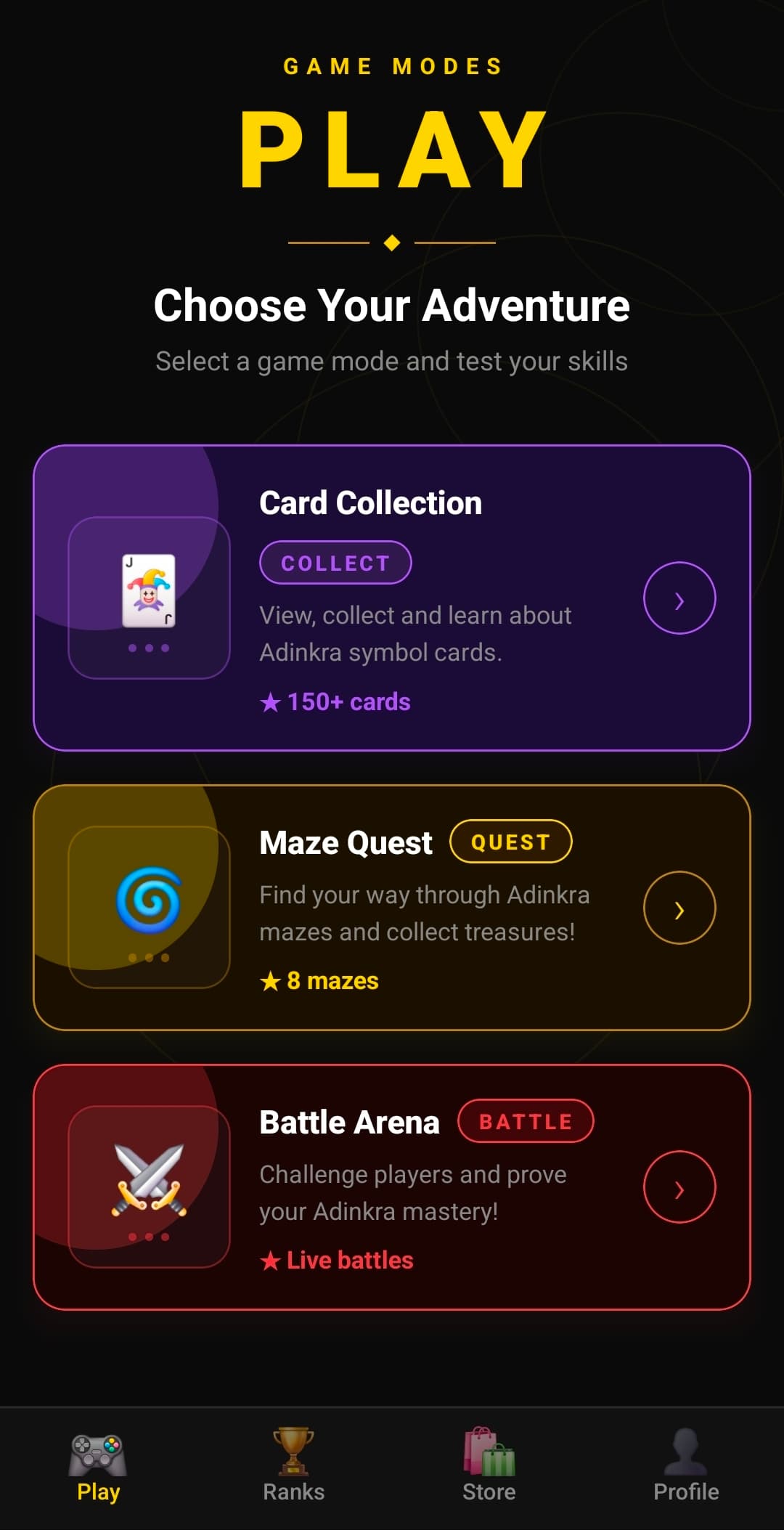 Adinkra Match flip and match card game