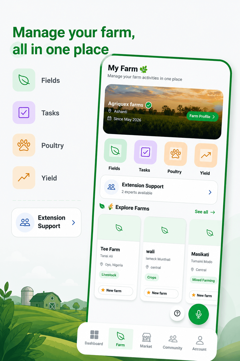 Agriquex Hub farm management